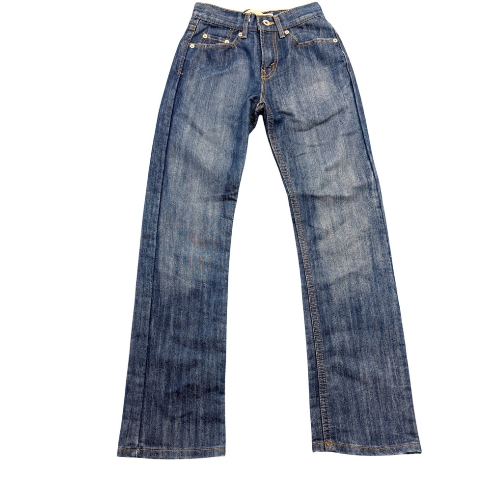 Levi's 514 Slim Straight Denim Kids Jeans Blue Medium Wash Size 12 Slim W24 L26